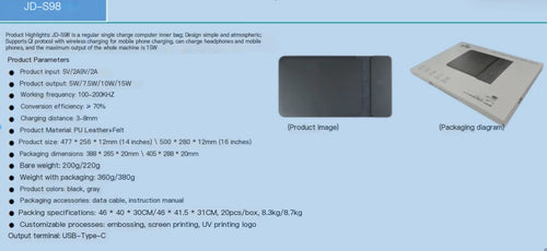 5in1 Wireless Charging Laptop Sleeve